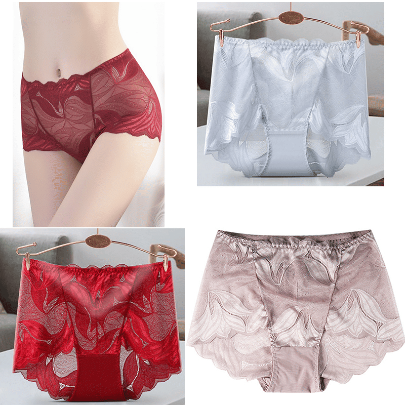 3-Pack High-Waist Lace Tummy Control Panties for Women: Comfort & Style