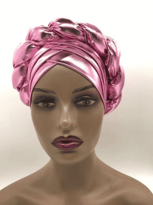 Premium Women's Braided Turban Headwrap - Auto Gele Headtie - Stylish Headscarf Bonnet