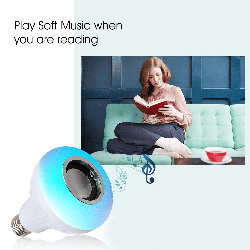 Smart LED Bluetooth Speaker Bulb - APP Control, RGB Light, Music Player