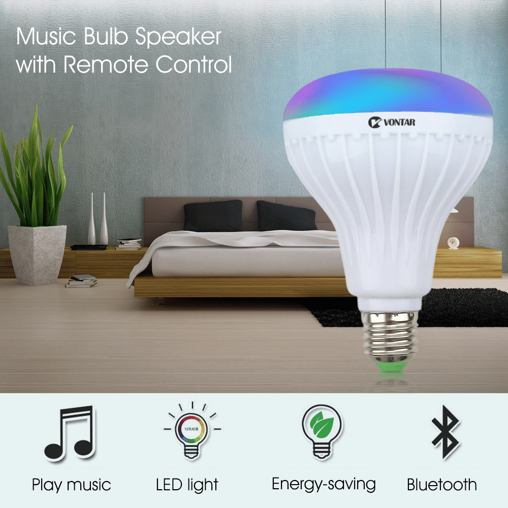 Smart Bluetooth Speaker Bulb: APP Control, RGB LED Light, Powerful Subwoofer Audio