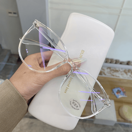 Unisex Transparent Anti-Blue Light Computer Glasses - Eye Strain Blocking Eyewear