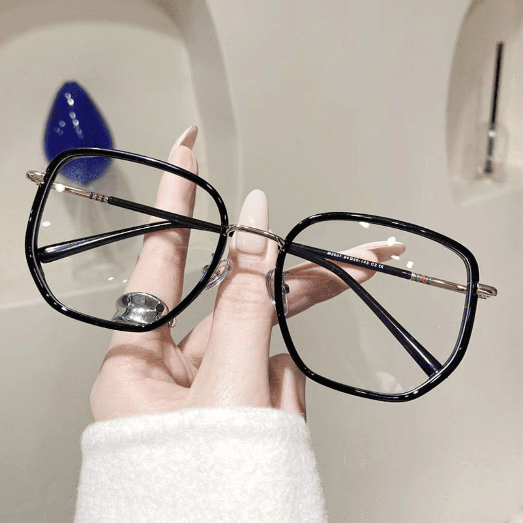 Ultralight Anti-Blue Light Retro Green Frame Reading Glasses, Screen Eye Strain Relief