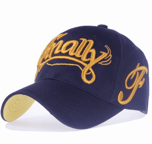 100% Cotton Snapback Baseball Cap Adjustable Embroidered Letter Design