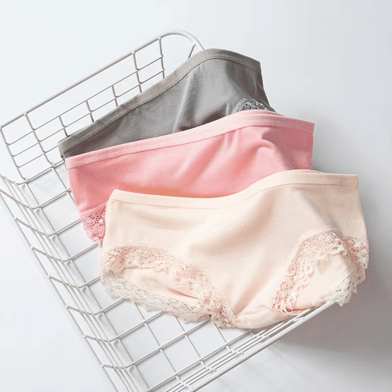 Ultimate Comfort 4 Pack Milk Silk Lace Panties for Women - Soft & Breathable