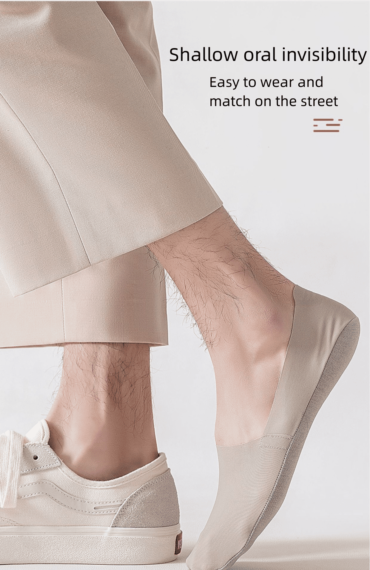 7-Pack Men's Ice Silk Invisible Boat Socks: Anti-Slip, Deodorizing, Casual