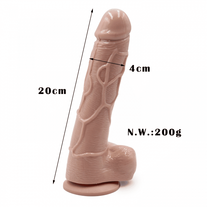 RUNSONE Realistic Silicone Dildo - Body-Safe TPE Adult Toy with Suction