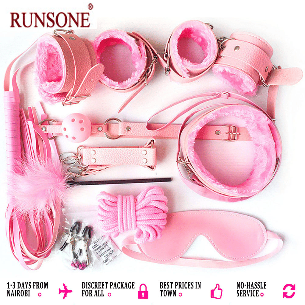 Premium 10-Piece PU Leather BDSM Bondage Restraint Set for Adult Couples