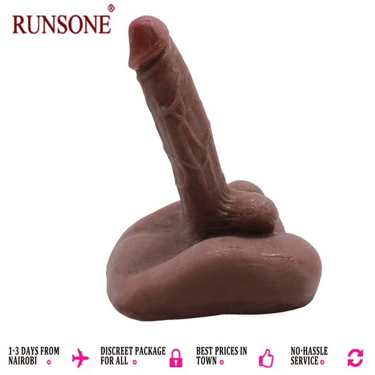 Realistic Liquid Dildo with Base, Large Anal Tunnel Masturbator, Adult Sex Toy