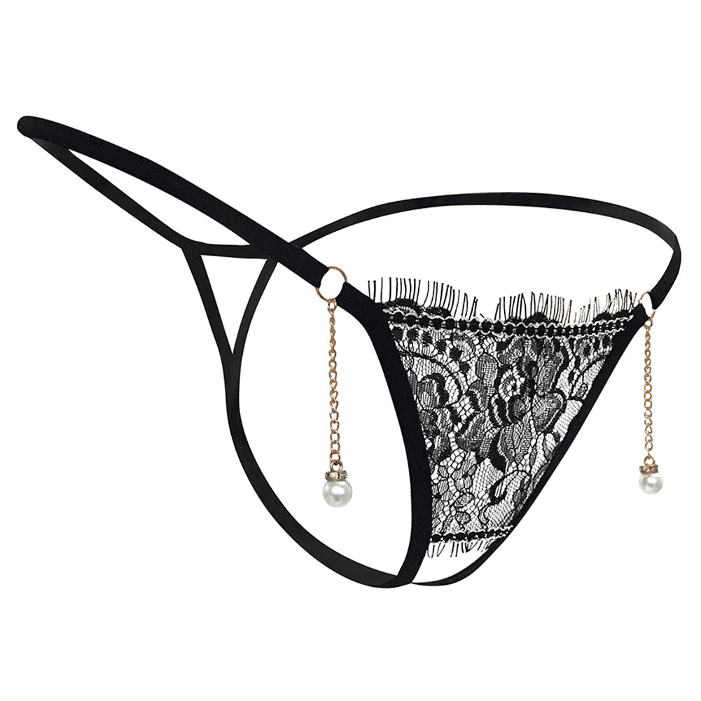 Women's 4-in-1 Pack Sexy Lace Crotchless G-String Thong Lingerie Set