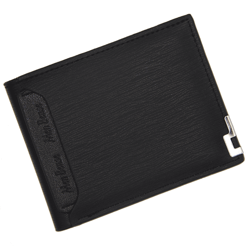 Men's Genuine Leather Slim Bifold Wallet with Money Clip and Card Holder