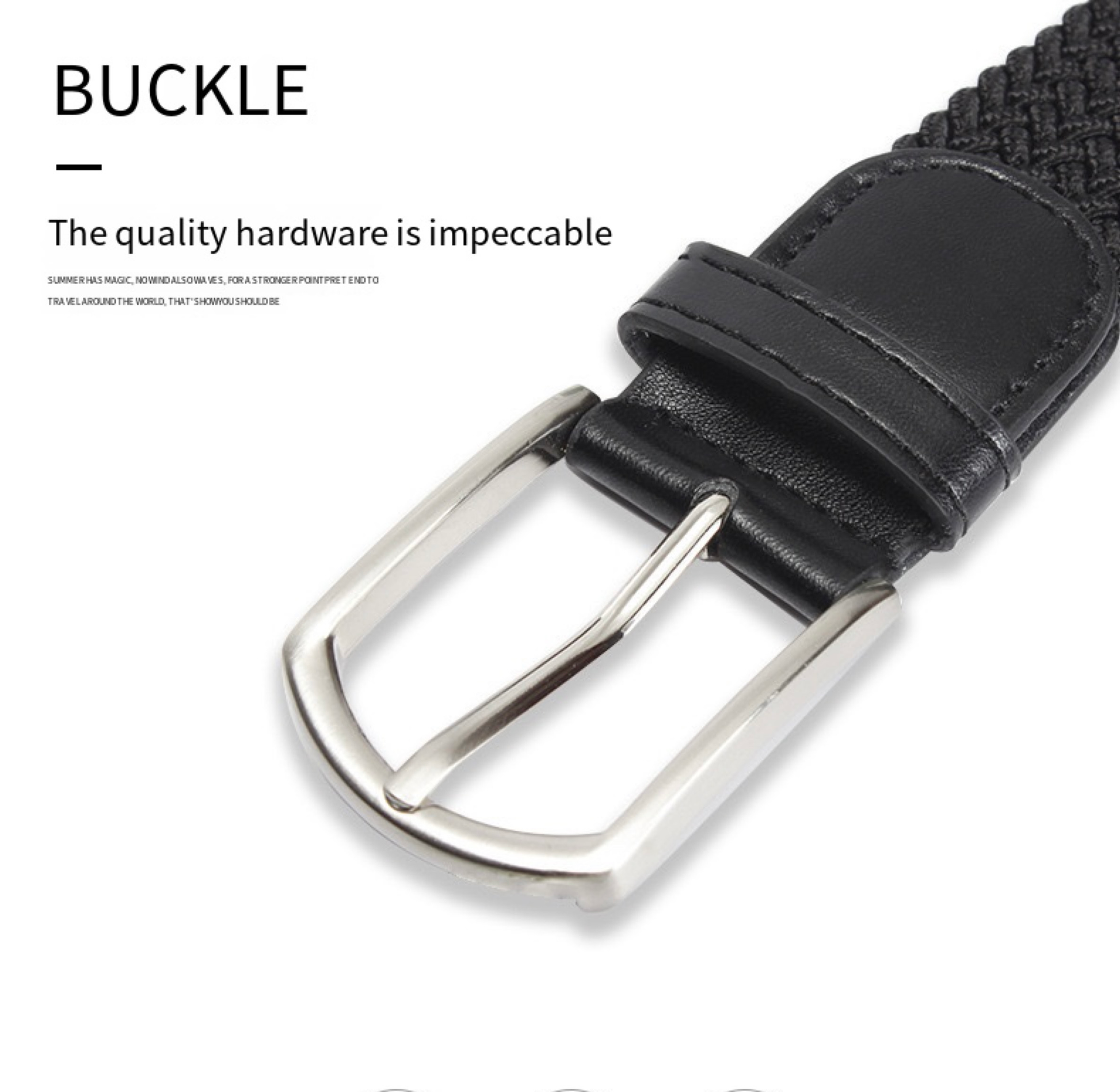 Premium Woven Elastic Braided Belt: Comfortable, Versatile, Durable for All Attire
