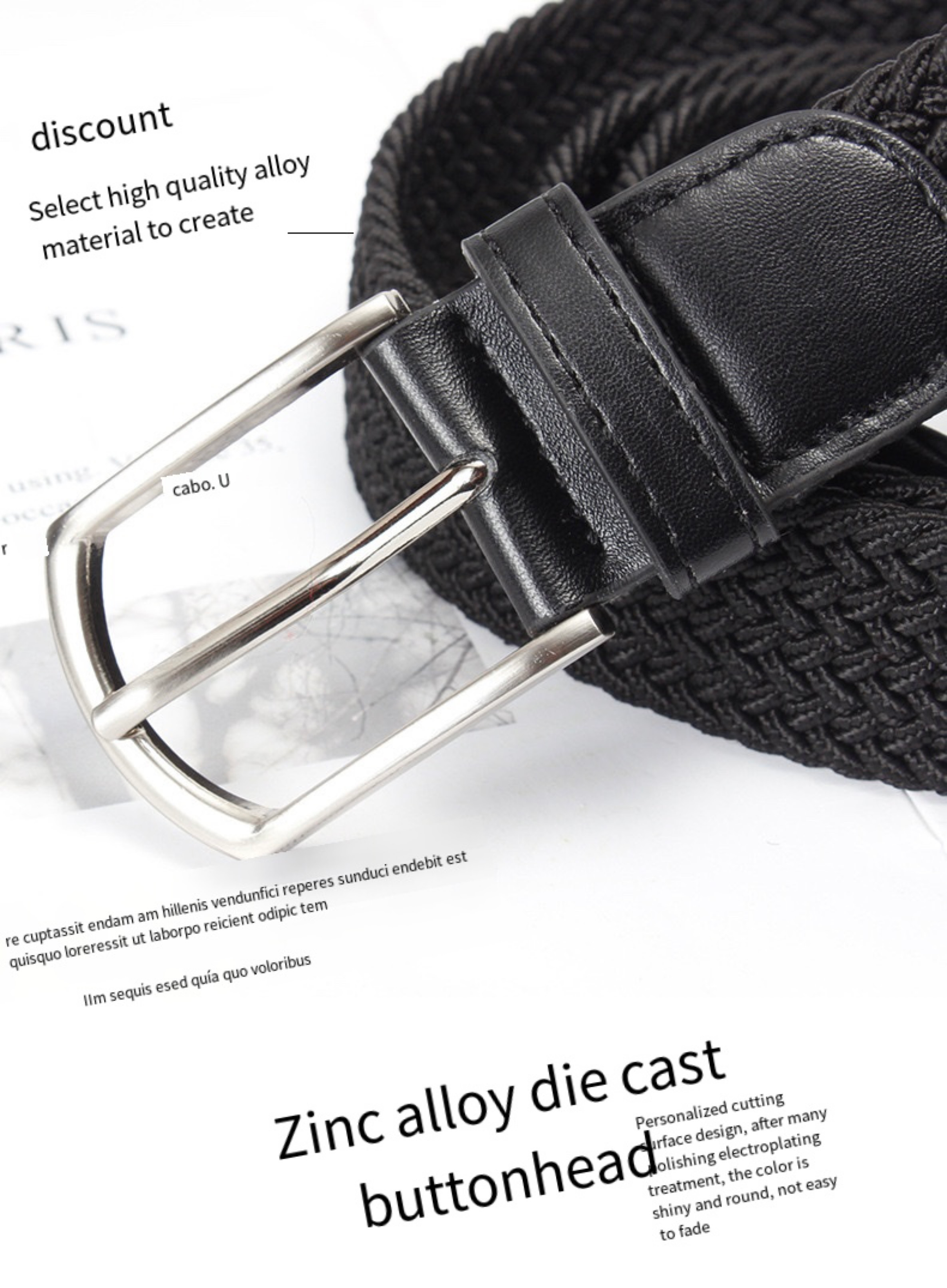 Premium Woven Elastic Braided Belt: Comfortable, Versatile, Durable for All Attire