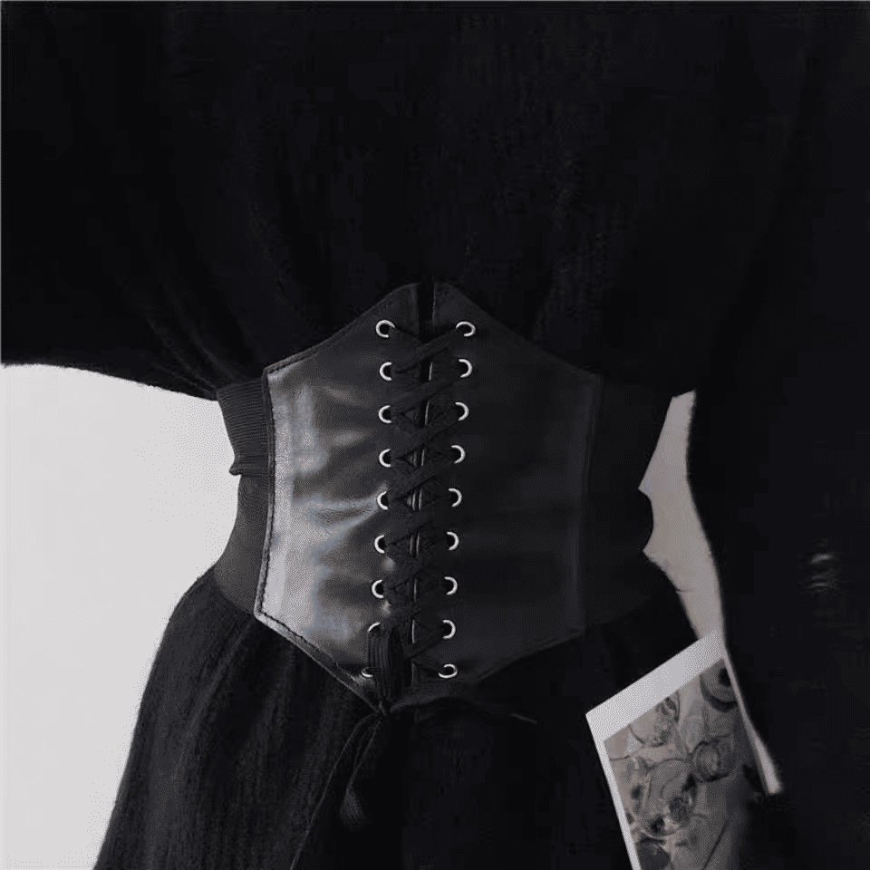 Women's Elastic PU Leather Waist Belt Trainer Slimming Shapewear Corset Strap