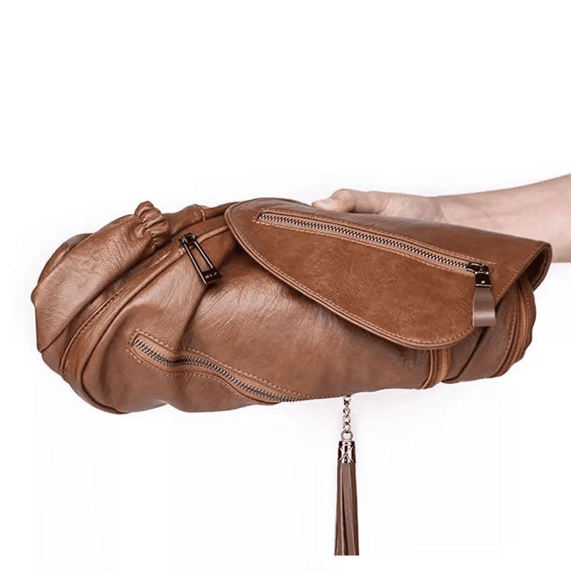 Versatile Women's Soft Leather Fashion Backpack - Large Capacity School Travel Bag