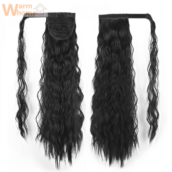 Premium 24-inch Corn Curly Wave Ponytail Hair Extension for Black Women