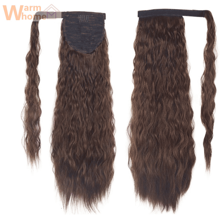 Premium 24-inch Corn Curly Wave Ponytail Hair Extension for Black Women