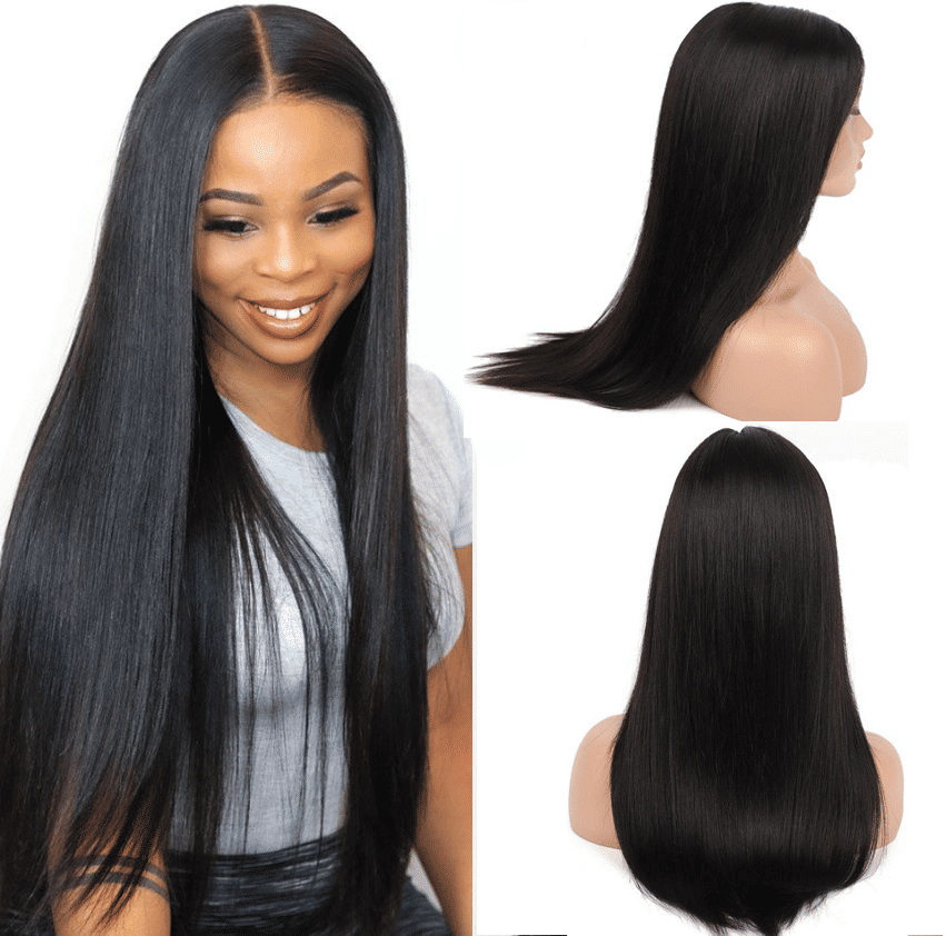 Premium Long Straight Synthetic Wigs for Women - Natural Look Hair