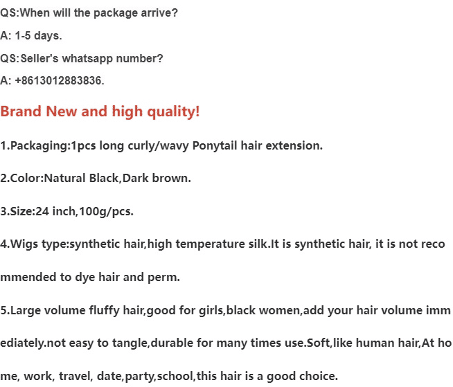 Premium 24-inch Corn Curly Wave Ponytail Hair Extension for Black Women