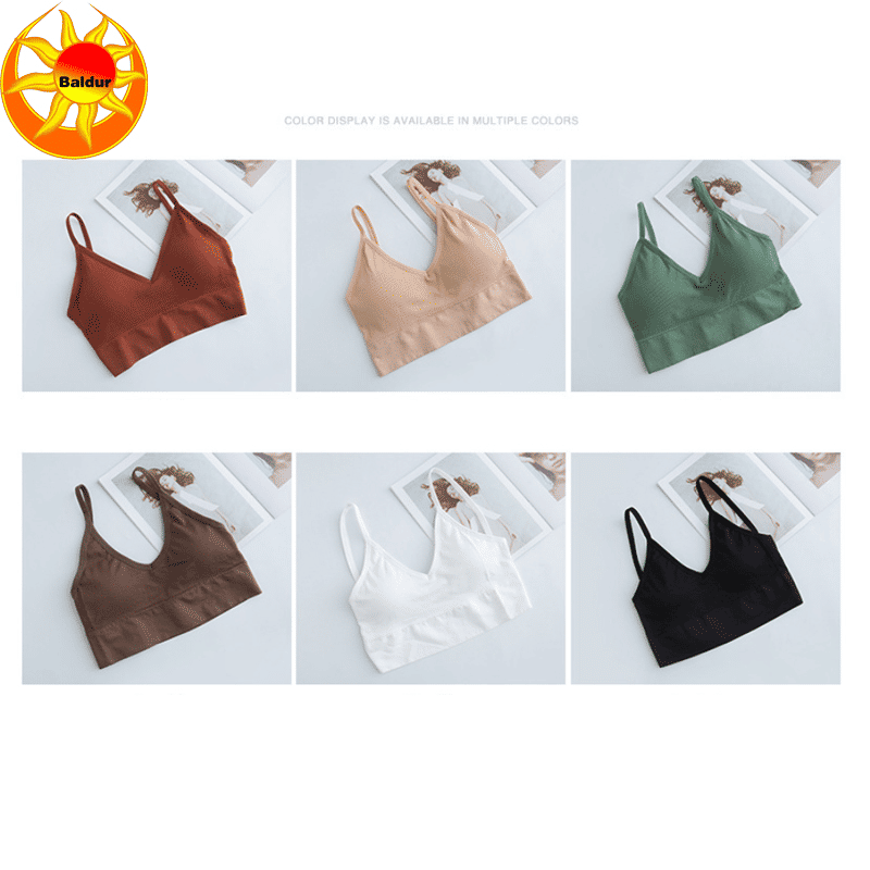 Baldur 3PC Women's Seamless Threaded Sports Bra, No Steel Ring, Multi-Color Pack, Free Size