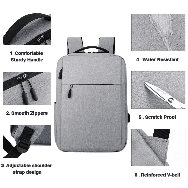Premium Anti-Theft 16-inch Laptop Backpack with USB Charging Port for Business & Travel