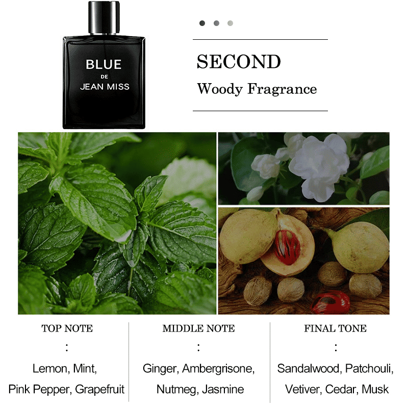 3Pcs Men Perfume Set Woody Fragrance Eau de Parfum Gift Box