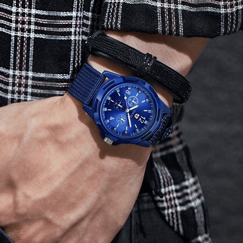 Durable Military Outdoor Sports Watch for Men with Braided Nylon Band