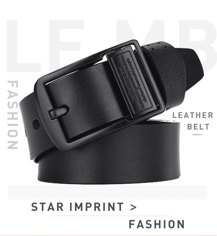 Men's Fashion Black/Brown Pin Buckle Belt - 49-Inch Plus Size Casual Wear