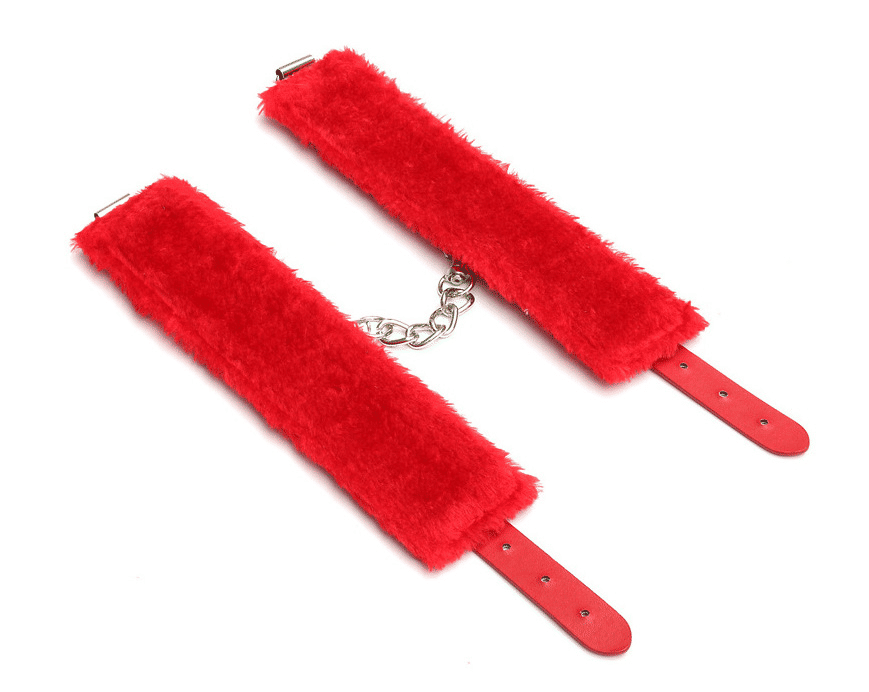 HW Premium Leather Chain Handcuffs Restraints - Adult Sex Toys for Couples