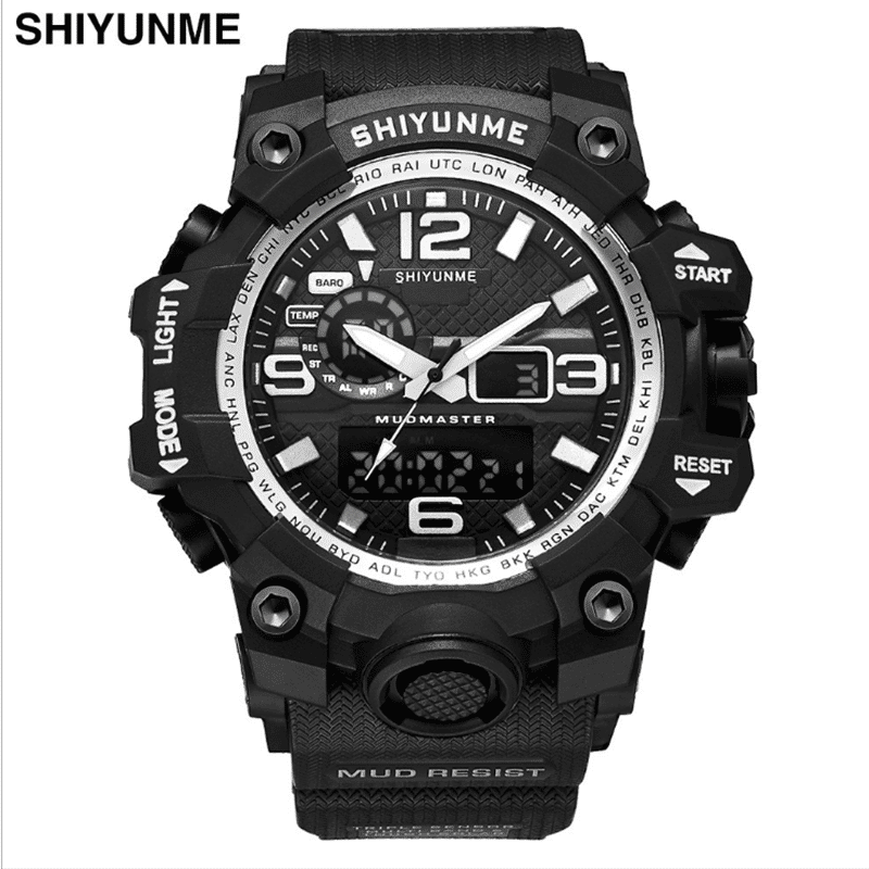 Men's Military Dual Display Army Watch with LED Backlight Stopwatch