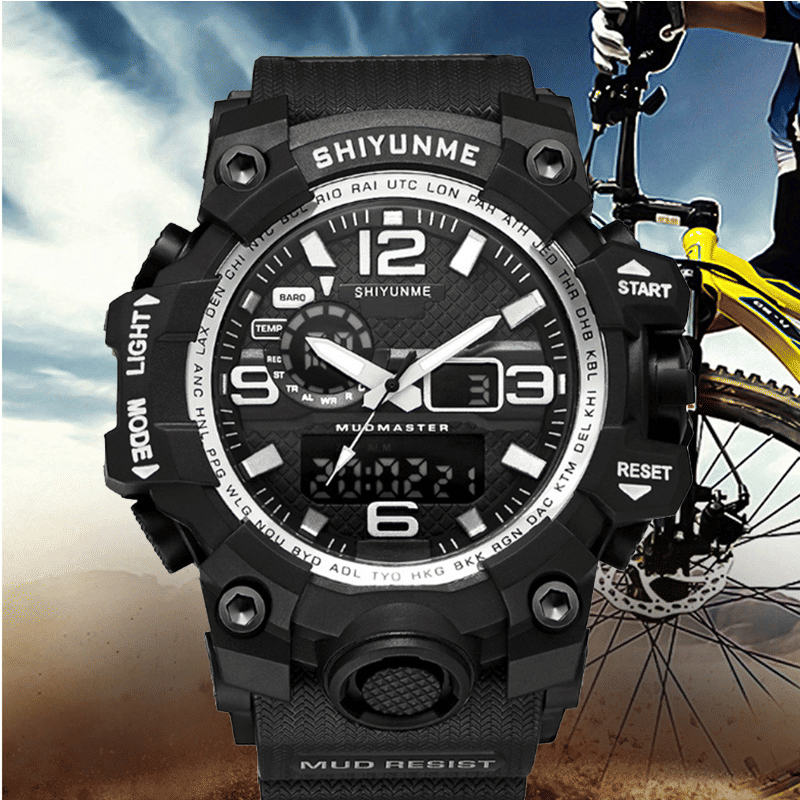 Men's Military Dual Display Army Watch with LED Backlight Stopwatch