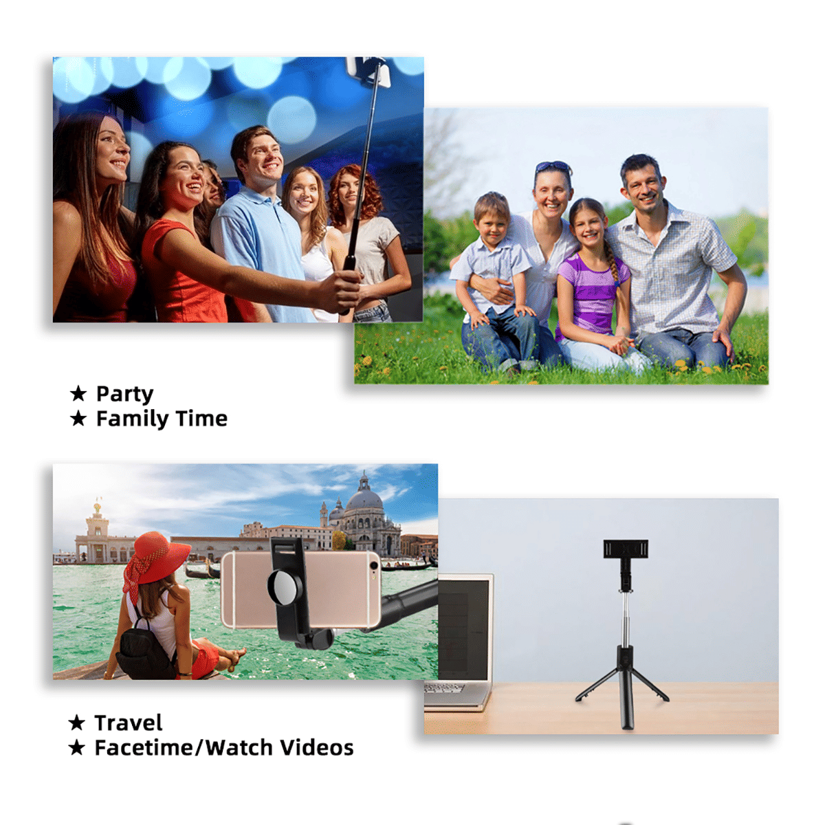 RichRipple 3-in-1 Portable Phone Tripod Selfie Stick Gimbal SLR Compatibility