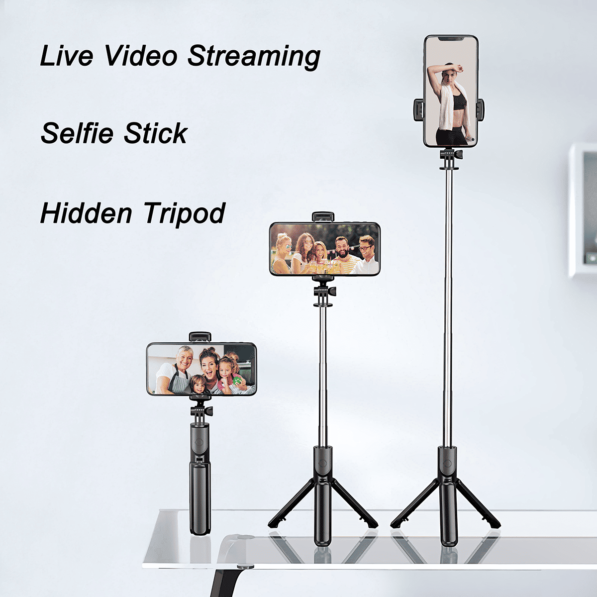RichRipple 3-in-1 Portable Phone Tripod Selfie Stick Gimbal SLR Compatibility