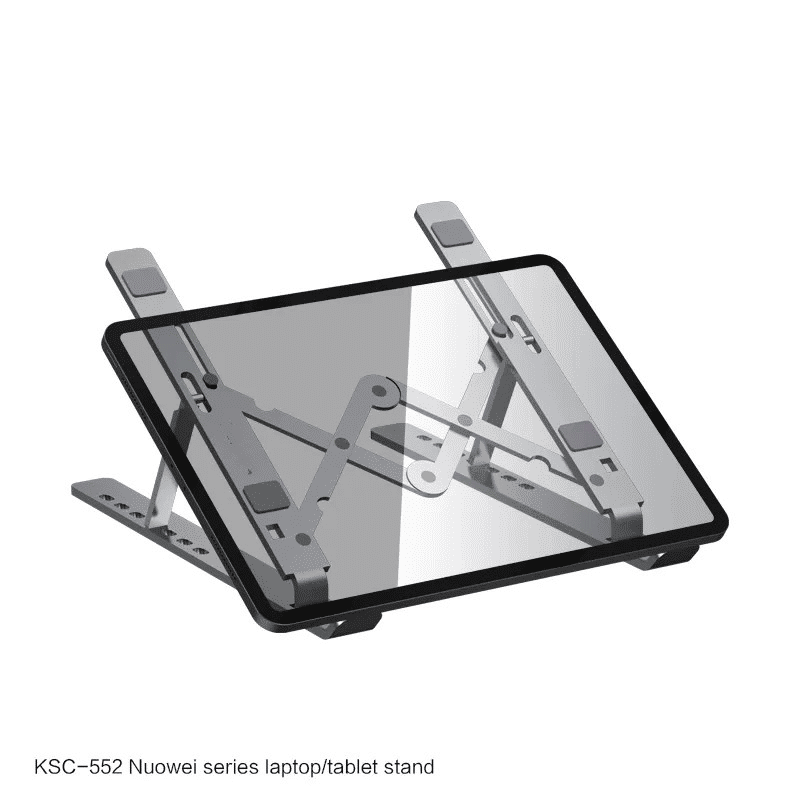 RichRipple Premium Aluminum Alloy Foldable Laptop Stand - Ergonomic Adjustable Riser