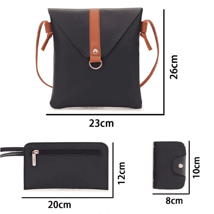 4-Piece Women's Handbag Set: Retro Elegant Large Capacity Shoulder Tote Bags