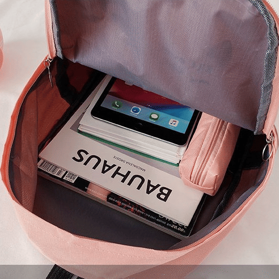 Stylish 4-Piece Nylon Handbag Set: Backpack, Tote, Crossbody, Clutch, Wallet