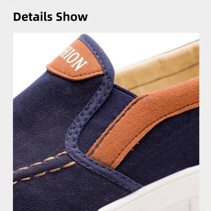 Men's Classic Slip-On Casual Loafers: Comfortable Rubber Sole Walking Shoes
