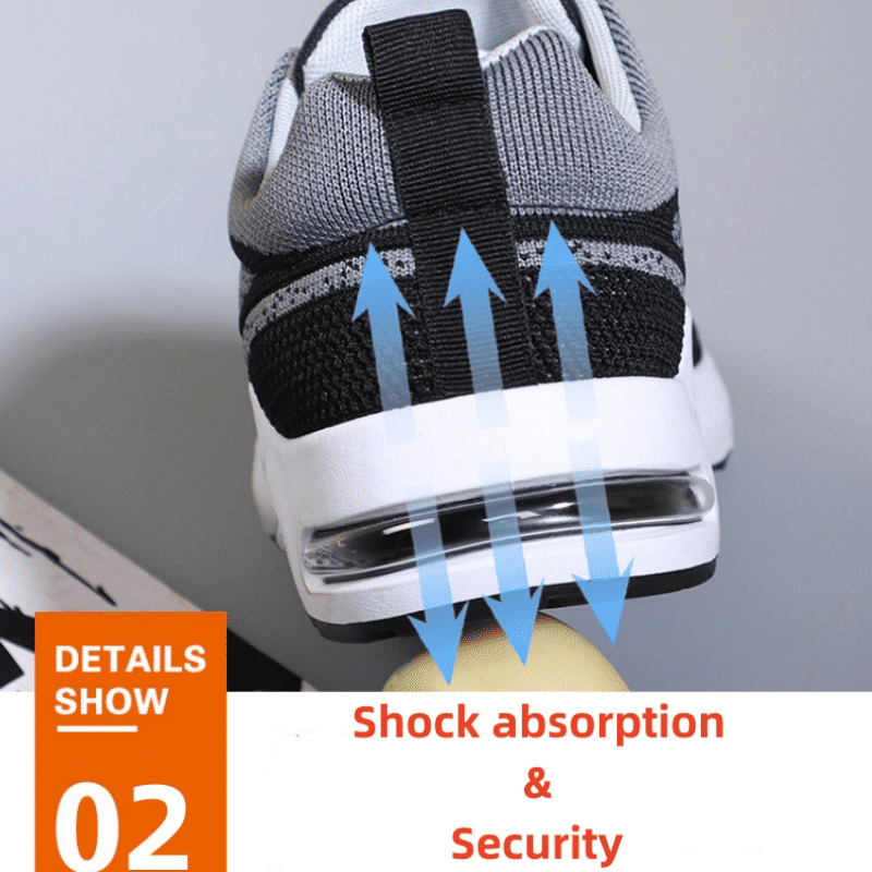 Men's Lightweight Athletic Casual Sneakers - Comfortable Sport Rubber Shoes