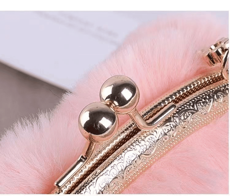 Charming Plush Rabbit Ear Crossbody Bag for Women - Soft Wool Handbag