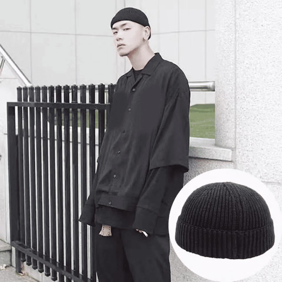 Unisex Fashion Hip Hop Skullcap Beanie, Warm Brimless Knit Melon Cap for Men & Women