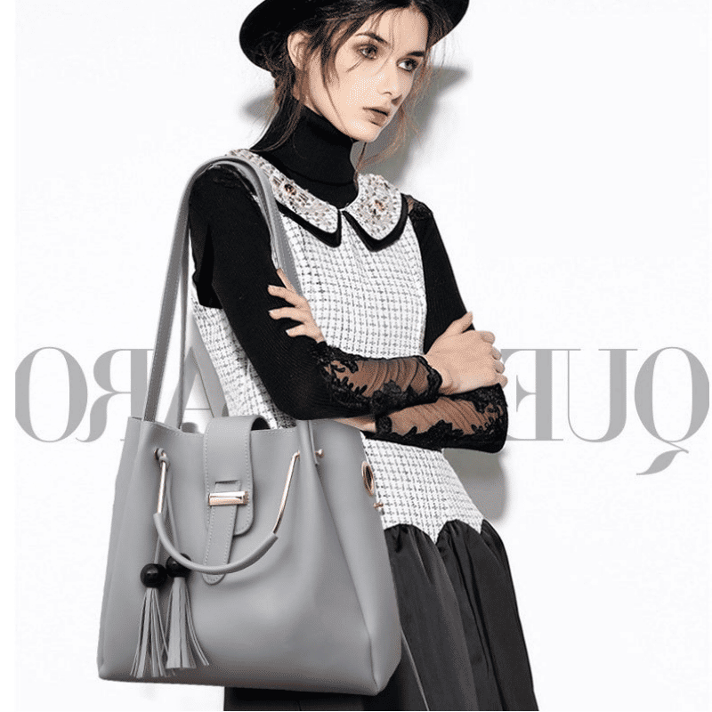 Stylish 3-Piece Women's Handbag Set: Tote, Crossbody, Purse for Ladies