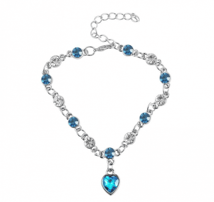Elegant Crystal Heart Charm Bracelet for Women - Bridal Wedding Fine Jewelry Gift