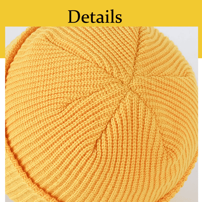 Premium Solid Color Knitted Beanie Hat - Warm, Stylish, Brimless Skullcap