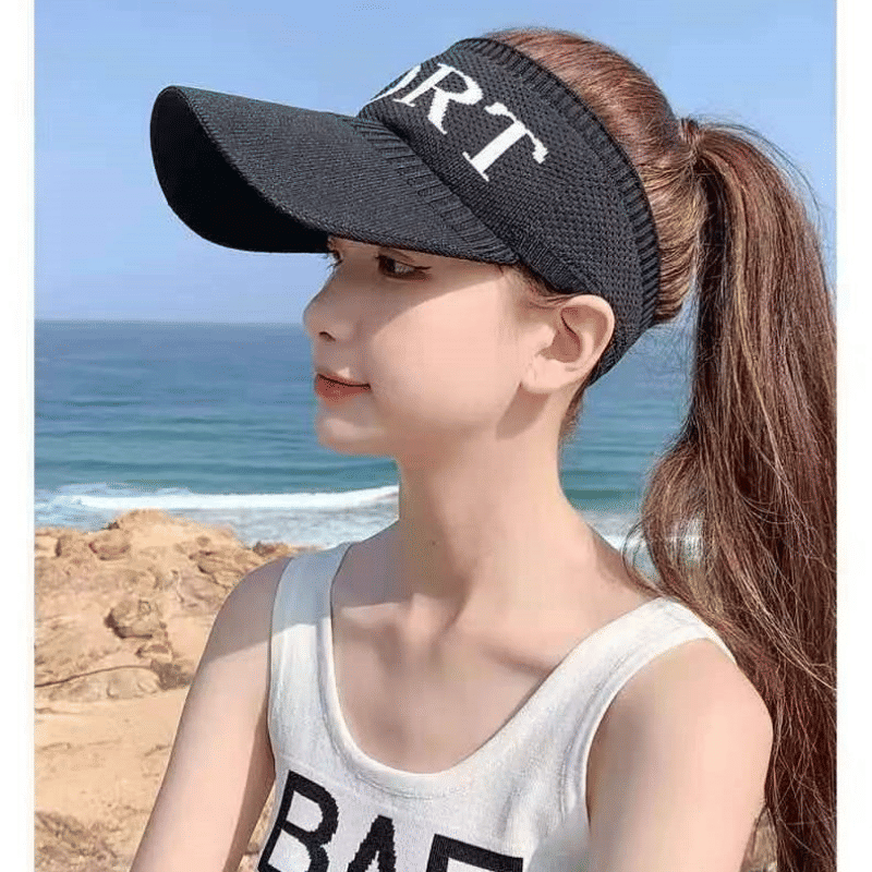 Women's Breathable Topless Sun Visor Hat - Outdoor Ladies Baseball Cap