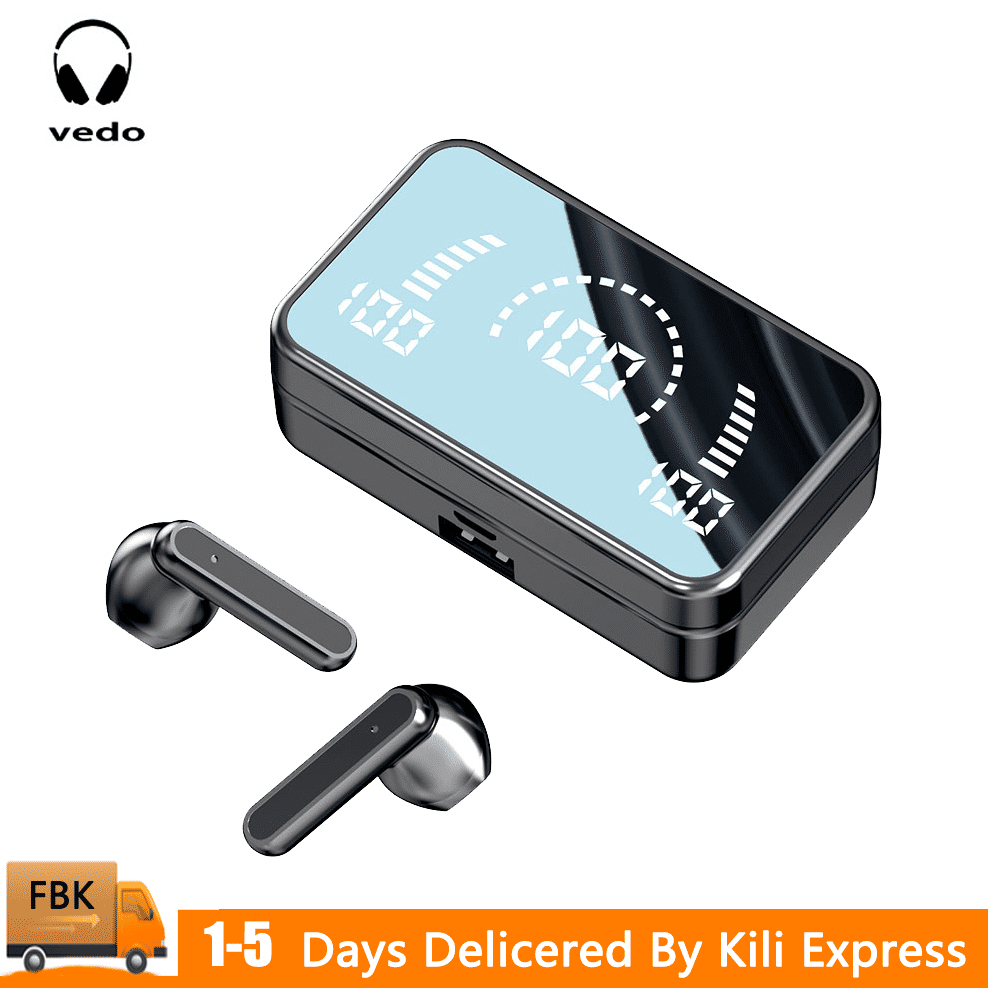 VEDO S20 Wireless TWS Bluetooth Earbuds: Digital Display, Sports, Waterproof, Touch Control