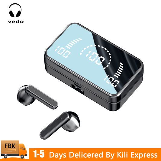 VEDO S20 Wireless TWS Bluetooth Earbuds: Digital Display, Sports, Waterproof, Touch Control