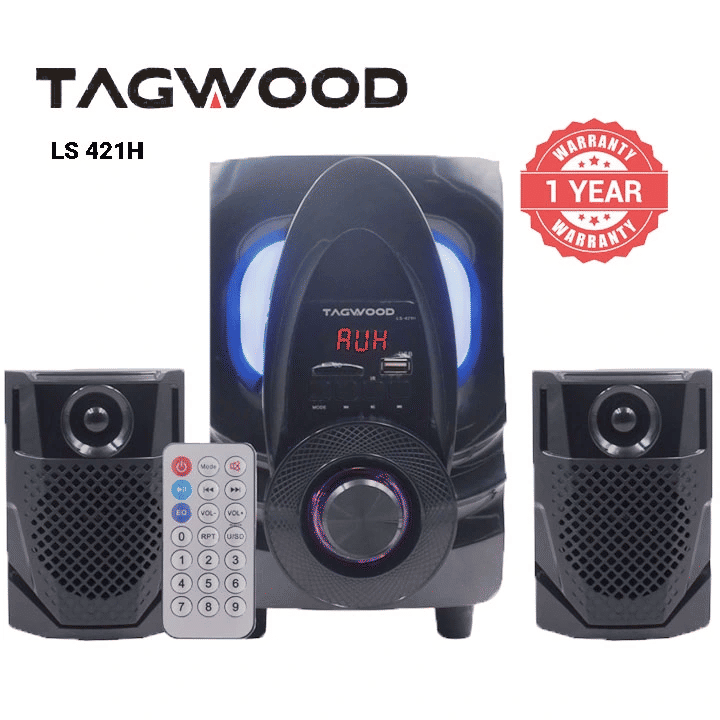 Tagwood LS-421H 2.1CH 6000W PMPO Bluetooth Subwoofer Speaker System