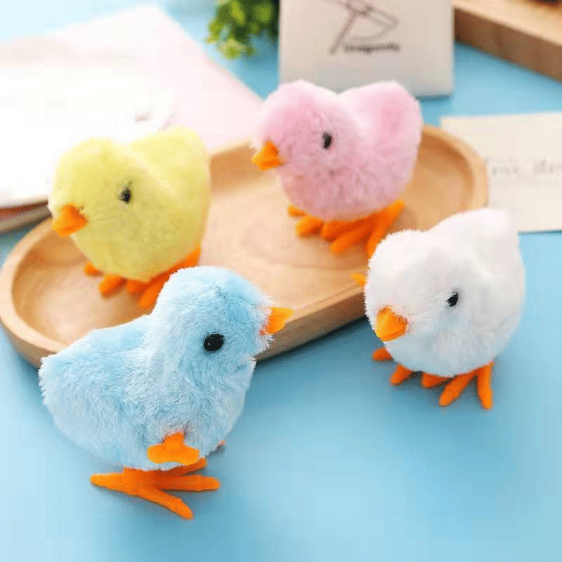 2-Piece Wind-Up Jumping Chick Novelty Toy Set