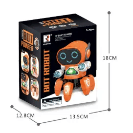 Electric Six-Claw Dancing Fish Robot Toy with Lights