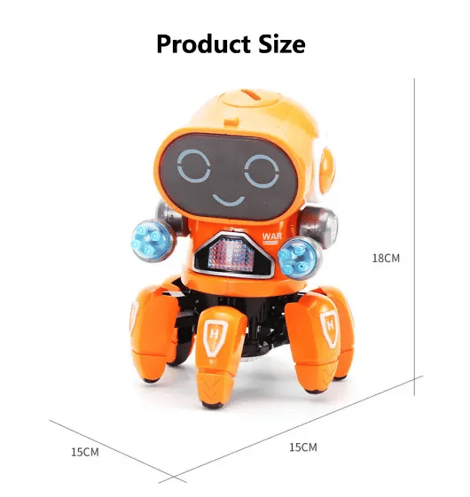 Electric Six-Claw Dancing Fish Robot Toy with Lights