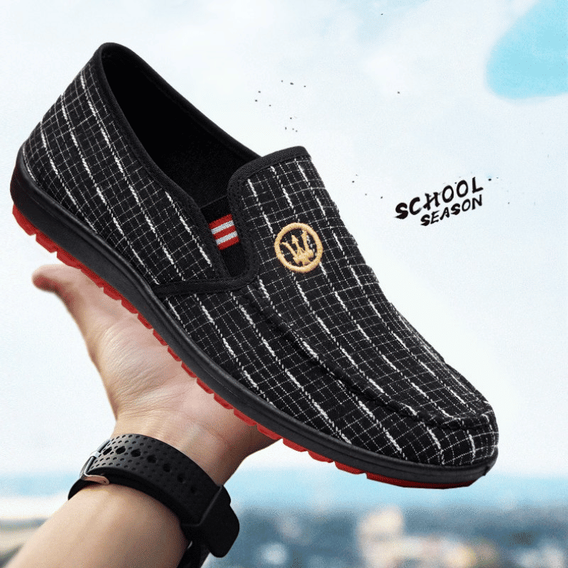 Men's Lightweight Canvas Loafers: Breathable, Soft Sole Casual Walking Sports Shoes